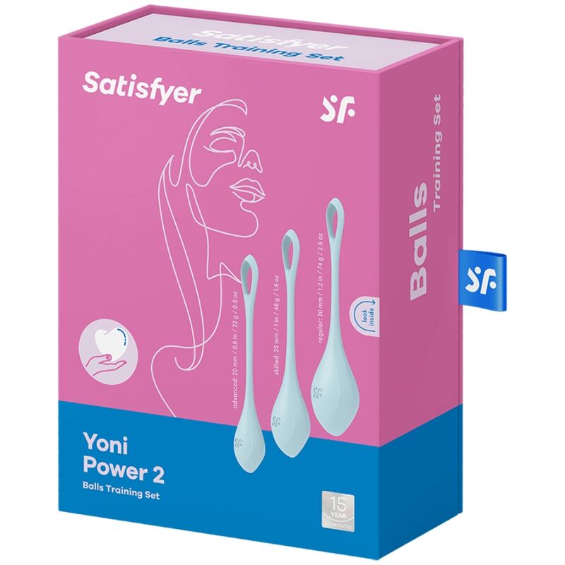 SATISFYER - YONI POWER 2 SET DI ALLENAMENTO BLU