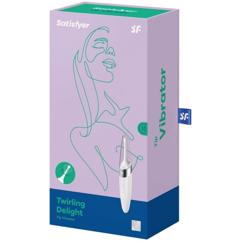 SATISFYER - VIBRATORE TWIRLING DELIGHT PER LA PUNTA DEL CLITORIDE BIANCO