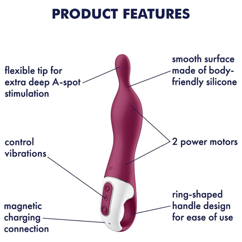 SATISFYER - ERSTAUNLICHER 1-SPOT-VIBRATOR BEERE