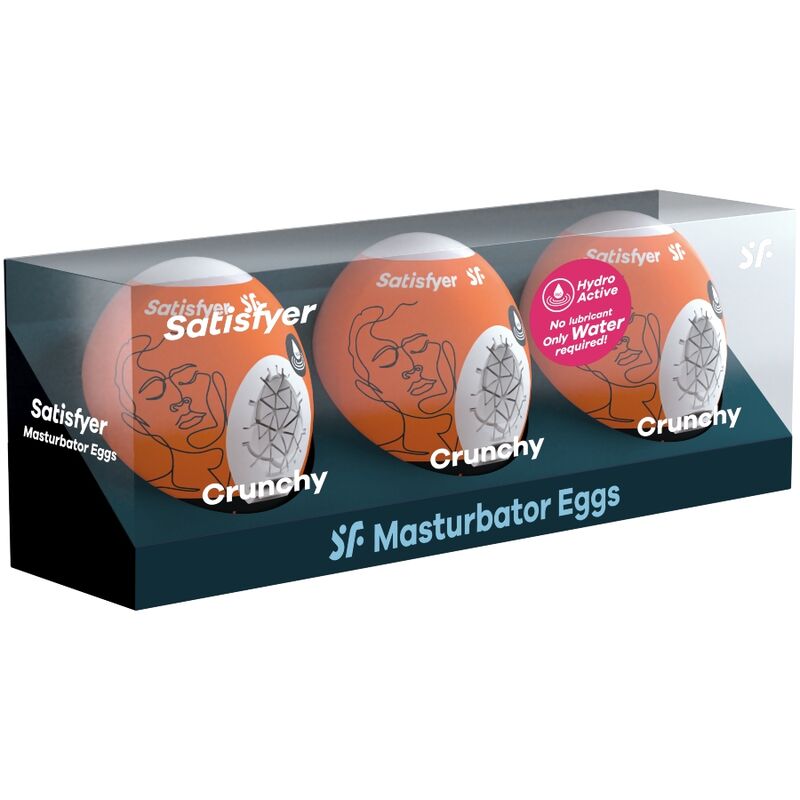 SATISFYER - 3 MASTURBATOR-EIER KNUSPRIG