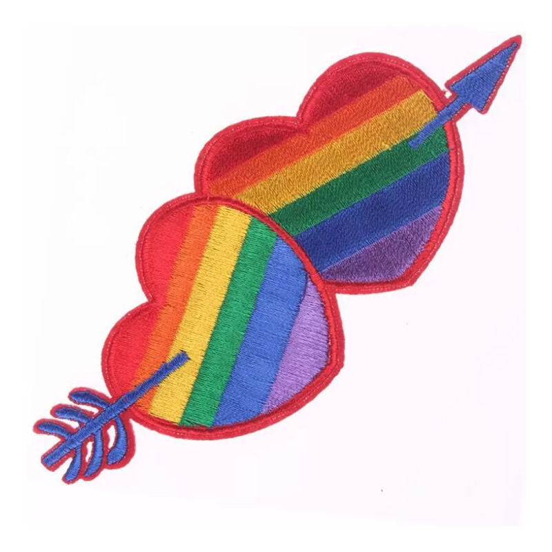 PRIDE - LGBT-FLAGGE HERZ AUFNÄHER