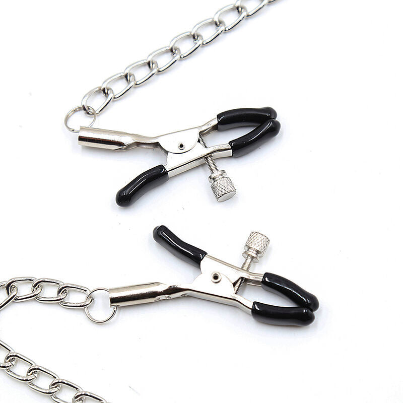 OHMAMA FETISCH SCHWARZER BALLGAG MIT NIPPELKLEMMEN