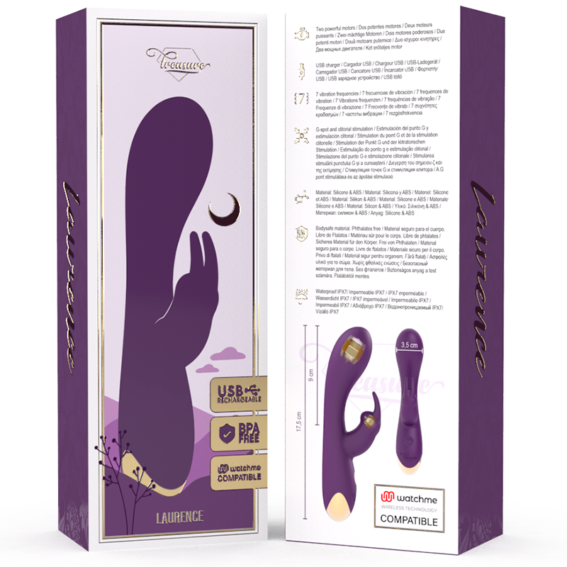 TREASURE - LAURENCE RABBIT VIBRATOR WATCHME WIRELESS TECHNOLOGIE KOMPATIBEL