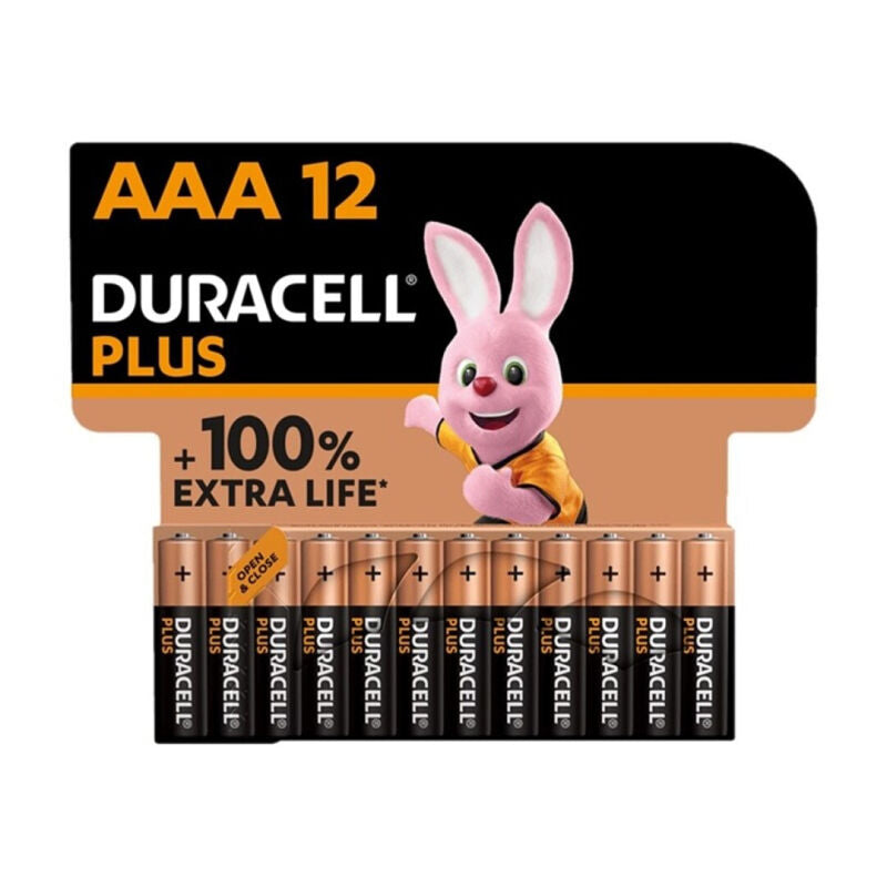 DURACELL - PLUS POWER 100 BATTERIA ALCALINICA AAA LR03 12 UNITÀ