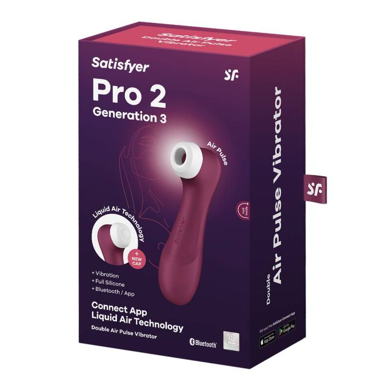 SATISFYER – PRO 2 GENERATION 3 WINE RED BLUETOOTH & APP