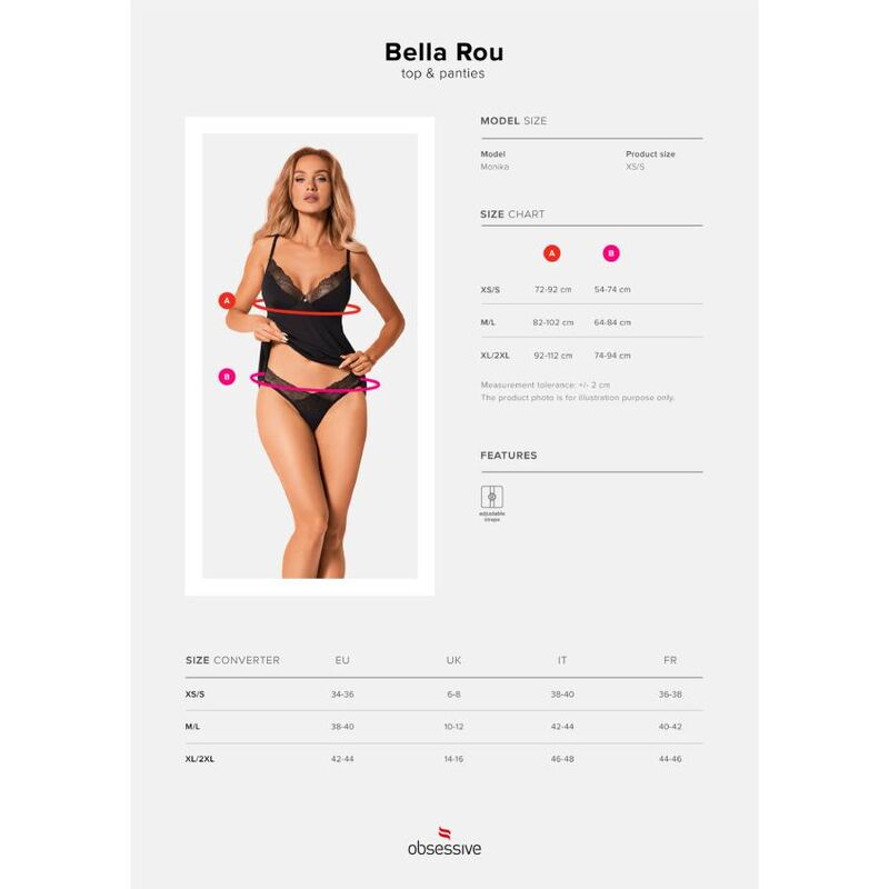 OBSESSIVE - BELLA ROU TOP & HÖSCHEN XS/S