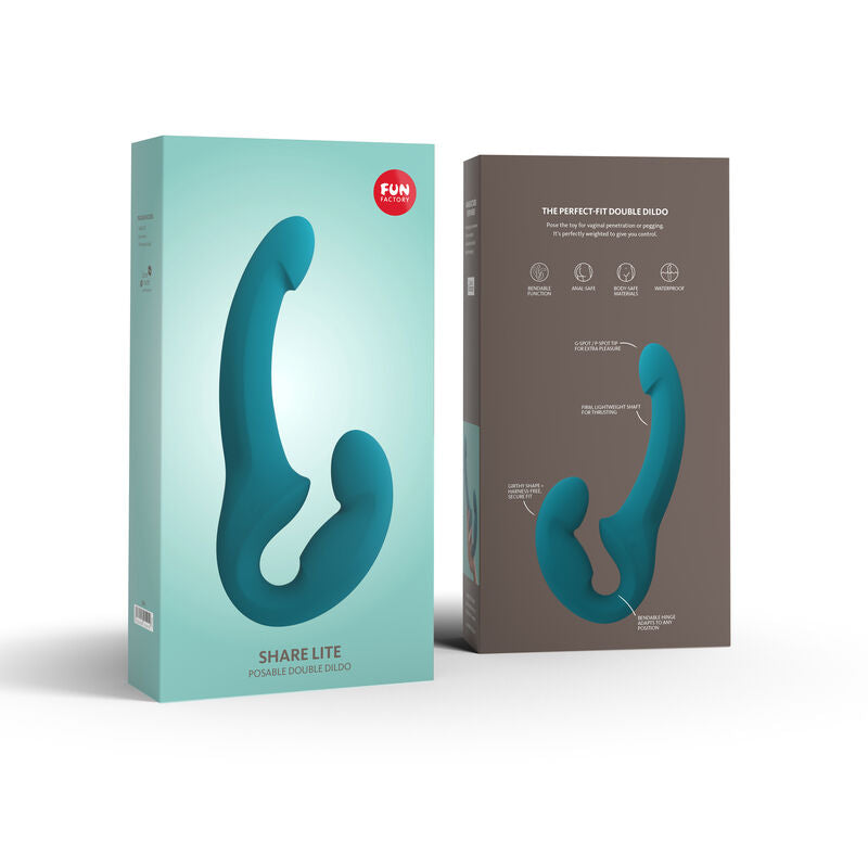 FUN FACTORY - SHARE LITE DOPPIO DILDO DEEP SEA BLUE