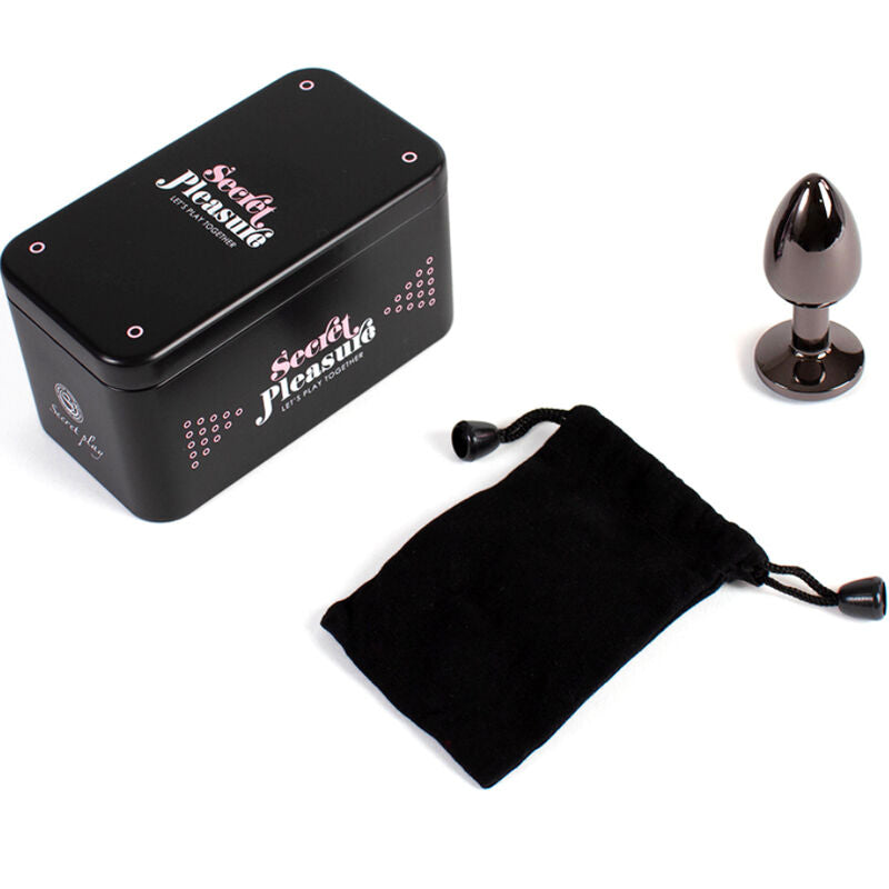 SECRETPLAY - PLUG ANALE GUNMETAL PICCOLO TAGLIA 7 CM