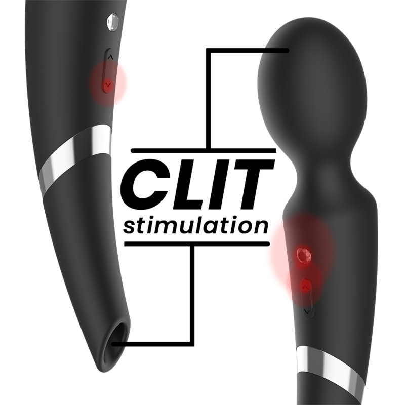 BLACK&SILVER - BECK WIEDERAUFLADBARER SILIKON-MASSAGER MIT SAUGFUNKTION SCHWARZ