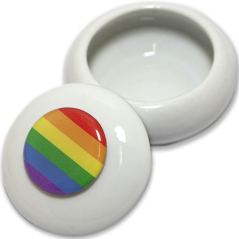 PRIDE - PORTAGIOIE ROTONDO CON BANDIERA LGBT