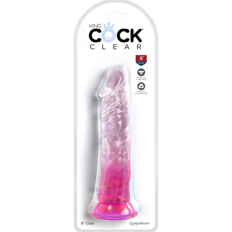 KING COCK - KLARER REALISTISCHER PENIS 19,7 CM ROSA