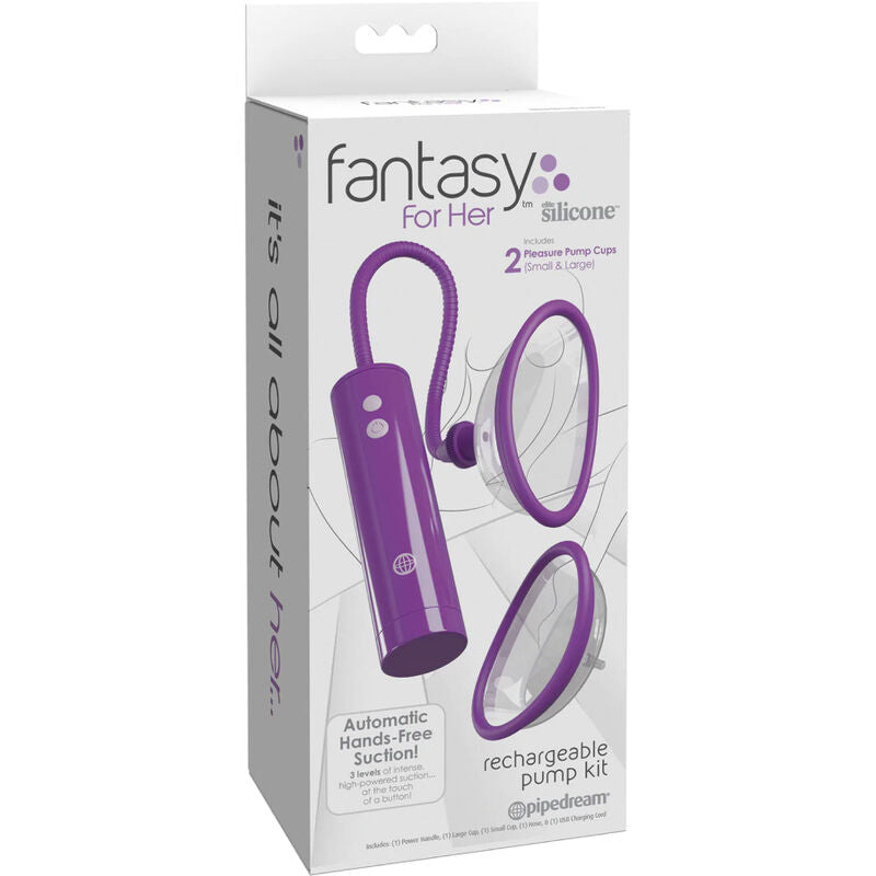 FANTASY FOR HER - KIT POMPA DI ASPIRAZIONE CLITORIDEA RICARICABILE TAGLIA S/L