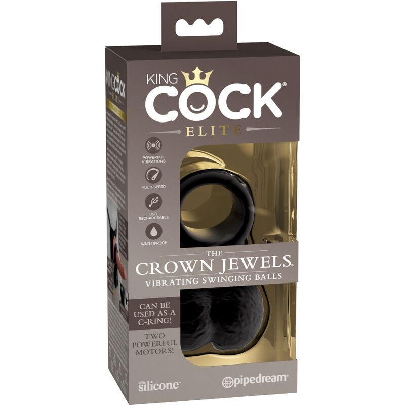 KING COCK - ELITE RING MIT HODENVIBRIERENDEM SILIKON