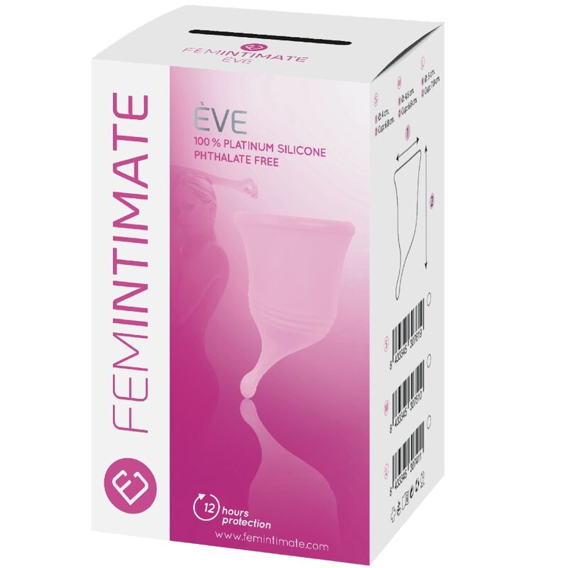FEMINTIMATE - EVE NEUE MENSTRUATIONSTASSE AUS SILIKON - GRÖSSE S
