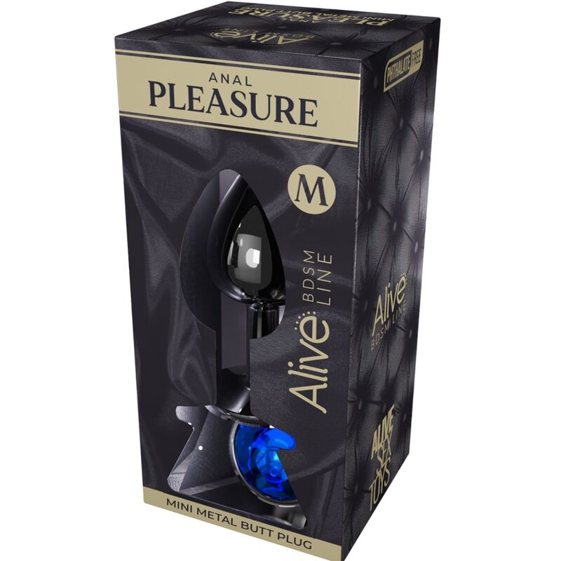 ALIVE - ANAL PLEASURE MINI PLUG METALL BLAU GRÖSSE M