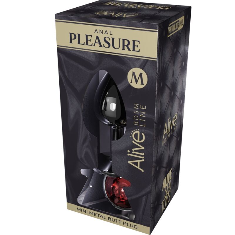 ALIVE - ANAL PLEASURE MINI PLUG METALL ROT GRÖSSE M