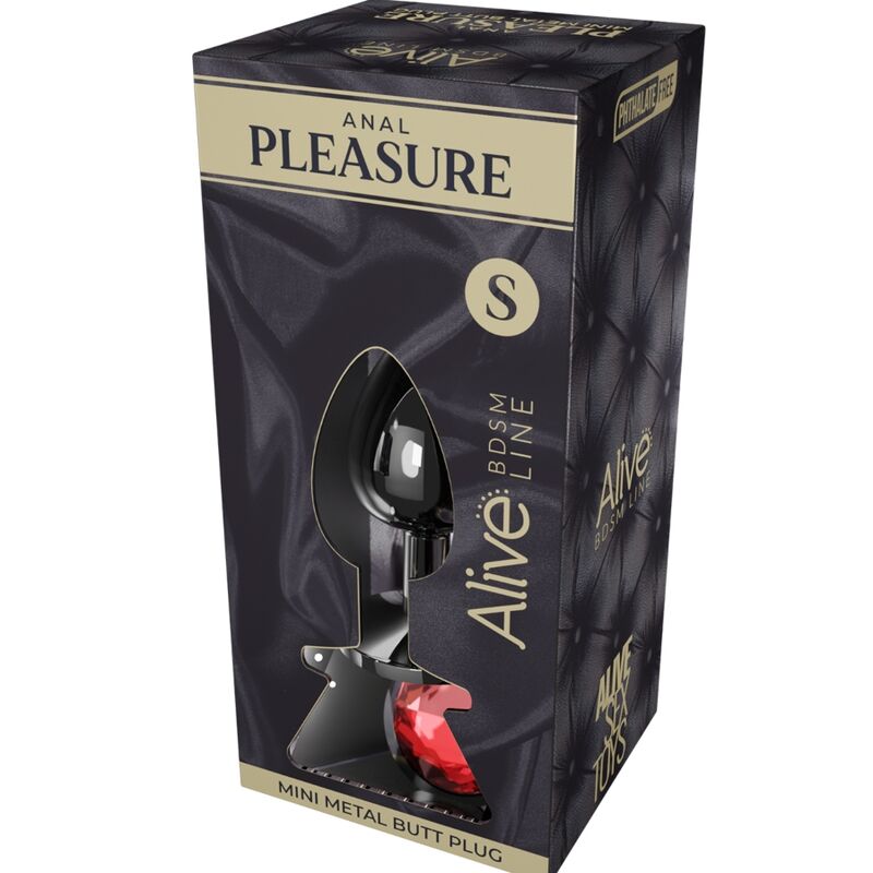 ALIVE - ANAL PLEASURE MINI PLUG METALL ROT GRÖSSE S