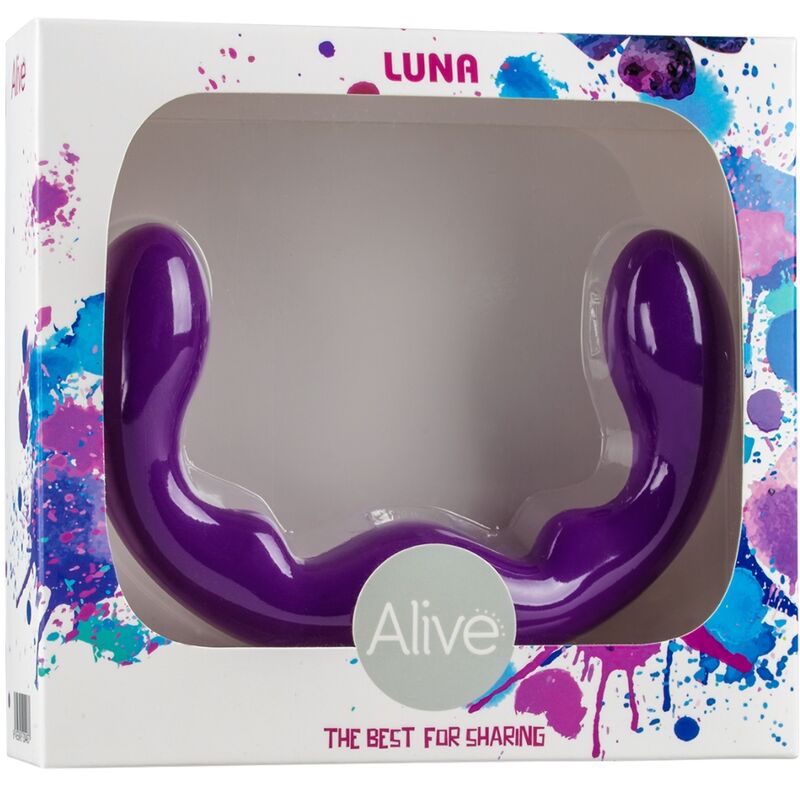ALIVE - LUNA DILDO DOPPIA PENETRAZIONE SILICONE VIOLA 25 CM