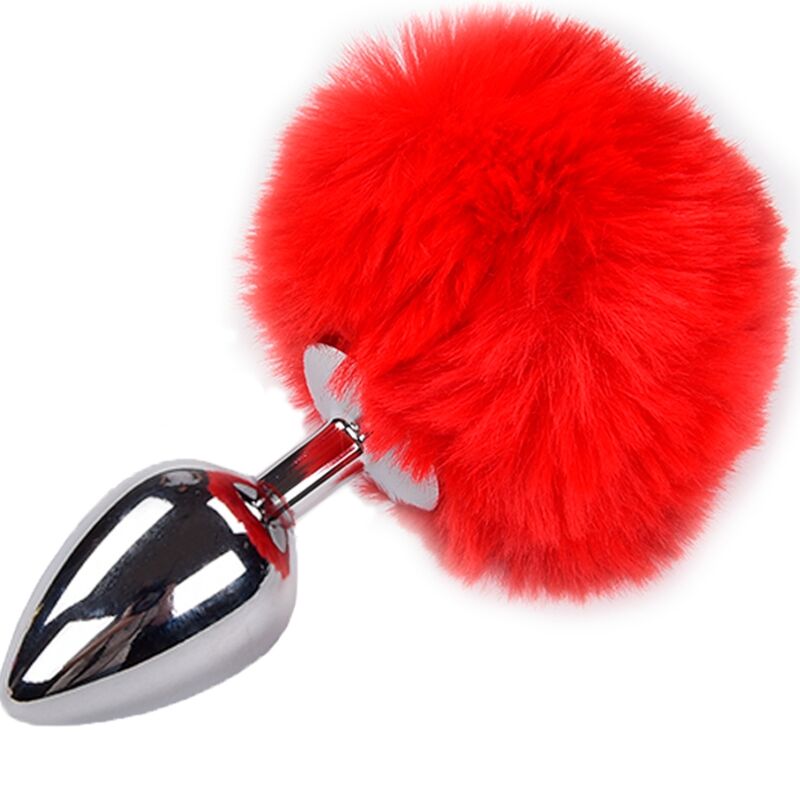 ALIVE - ANAL PLEASURE PLUG GLATTES METALL FLUFFY ROT GRÖSSE S