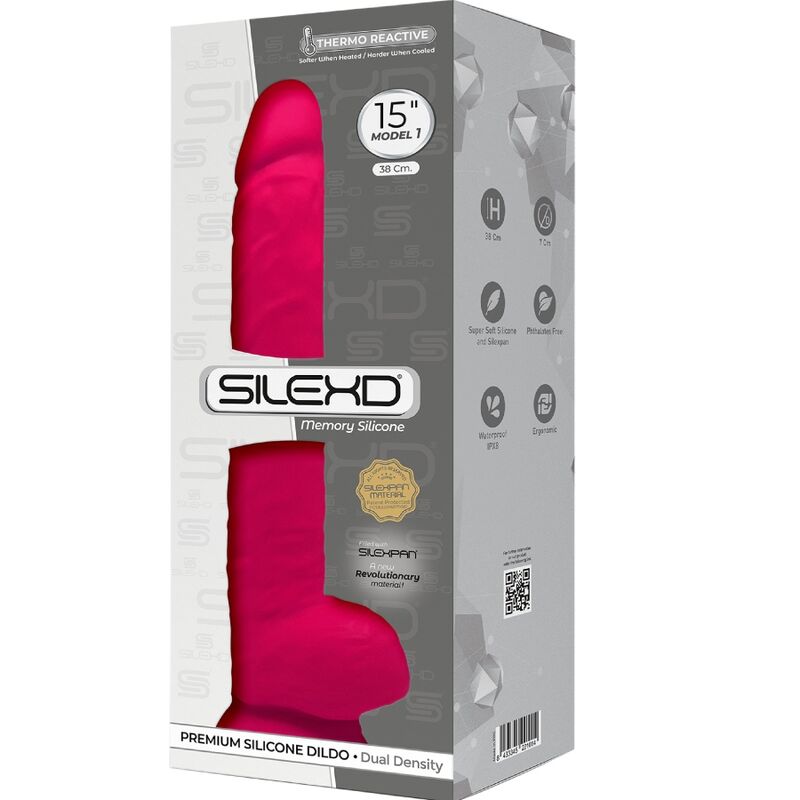 SILEXD - MODELL 1 REALISTISCHER PENIS PREMIUM SILEXPAN SILIKON PINK 38 CM