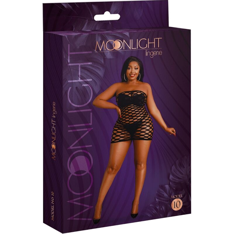 MOONLIGHT - MODELL 10 MESH KLEID SCHWARZ ÜBERGRÖSSE