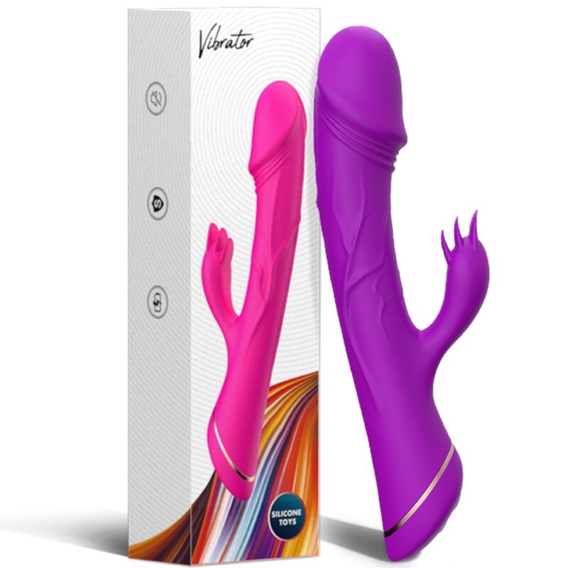 ARMONY - DILDO VIBRATORE CONIGLIO SILICONE VIOLA