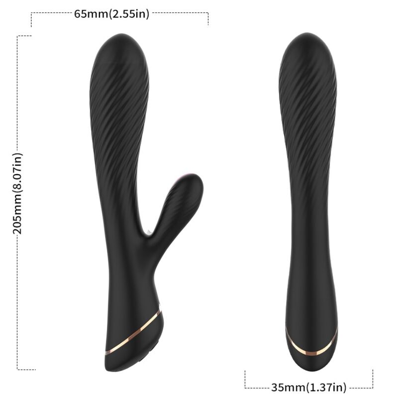 ARMONY - VIBRATORE CONIGLIO SILICONE NERO
