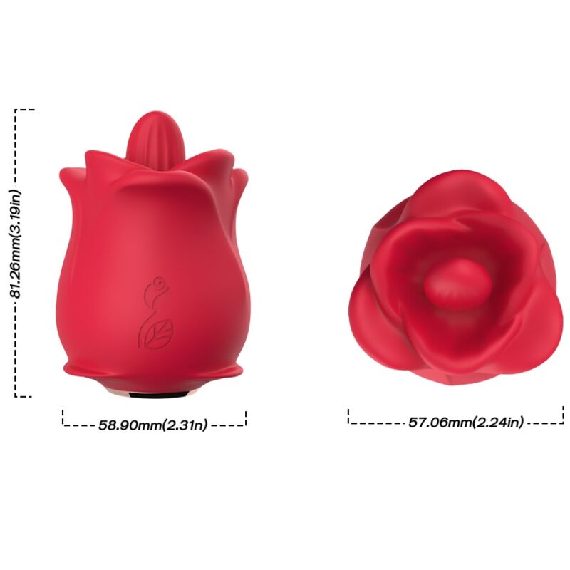 ARMONY - ROSE 10 MODALITÀ VIBRATORE CLITORIDE LECCA ROSSO