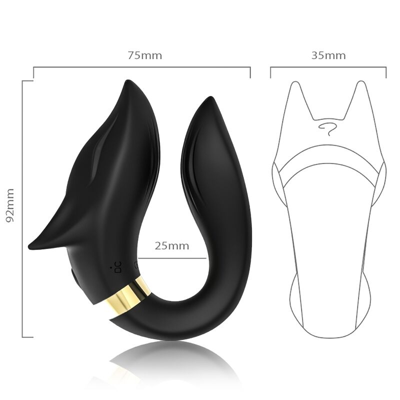 ARMONY - FOX VIBRATOR FÜR PAARE FERNBEDIENUNG SCHWARZ