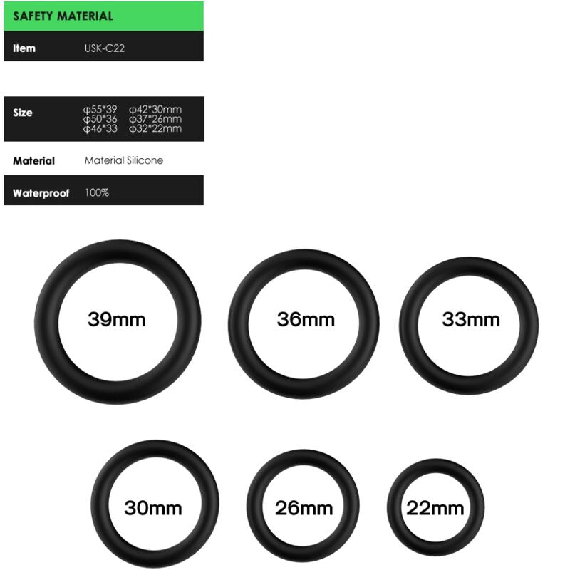 ARMONY - ANELLI SILICONE NERO