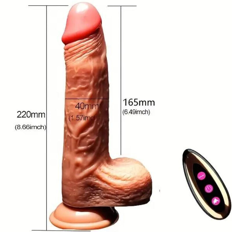 ARMONY - VIBRATORE DILDO REALISTICO E TELECOMANDO SPINTA 22,5 CM