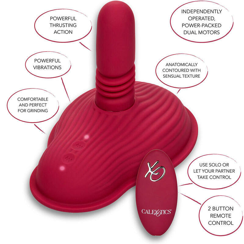 CALEXOTICS - RIDER MASSAGER DOPPIO MOTORE TELECOMANDO ROSSO
