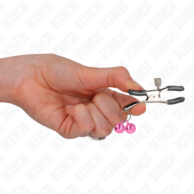KINK - MORSETTO PER CAPEZZOLO A DOPPIA CAMPANA ROSA 6 CM