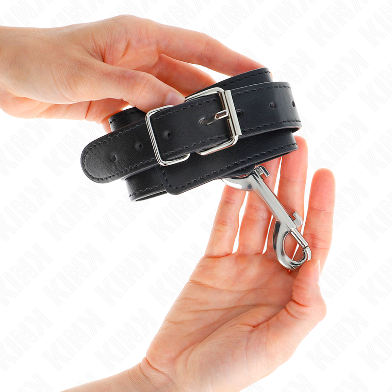 KINK - CINTURE PER POLSI - RIVETTI SINGOLI E FIBBIA GRANDE NERA REGOLABILE 17-28 CM X 5 CM