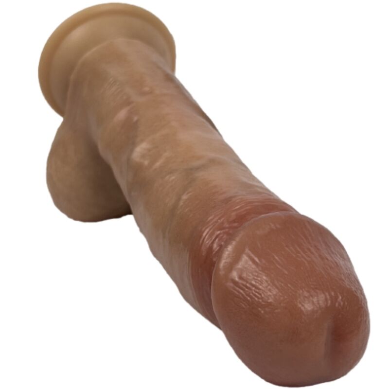SILEXD - MODELL 2 REAL SKIN SUPER REALISTISCHER PENIS THERMO REAKTIV 21 CM PREMIUM SILEXPAN BRAUN