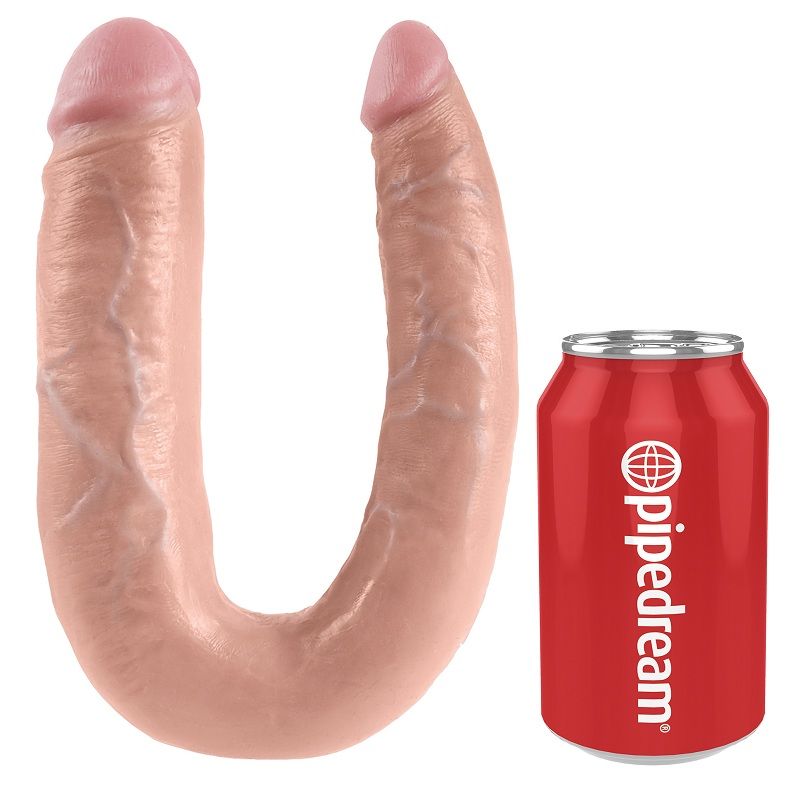 KING COCK - GRANDE DOPPIO TROUBLE A FORMA DI U CARNE 17,8 CM
