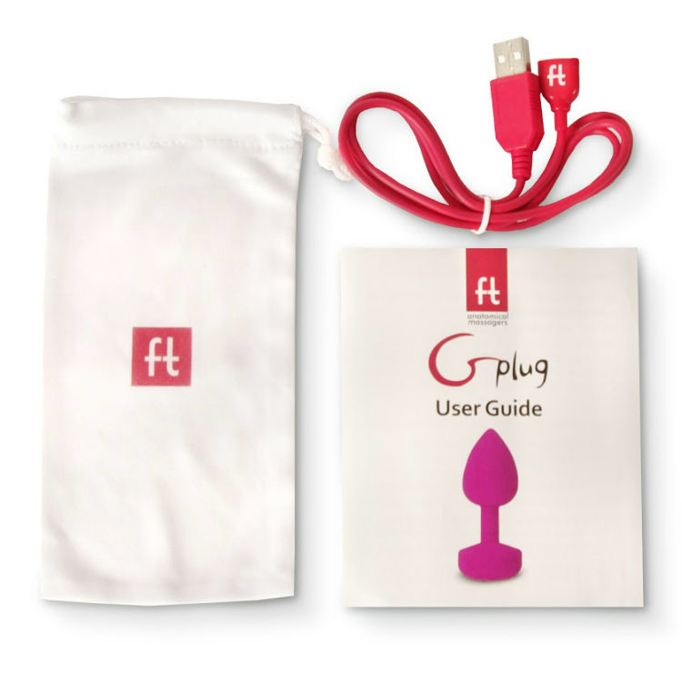 G-VIBE - FUNTOYS GPLUG VIBRATORE ANALE RICARICABILE GRANDE ROSA NEON 3,9CM