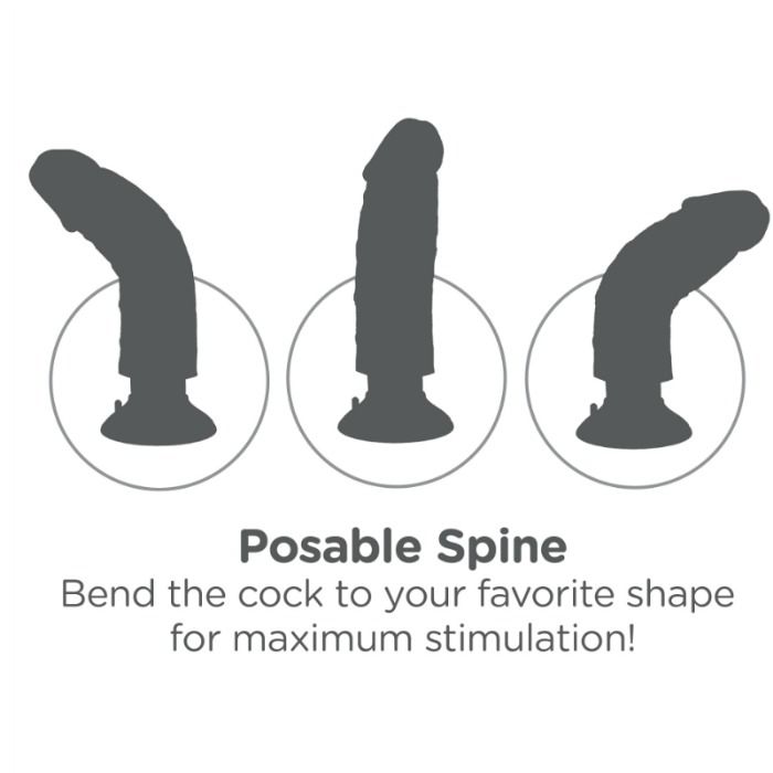 KING COCK - CAZZO VIBRANTE DA 20,3 CM CON PALLE FLESH