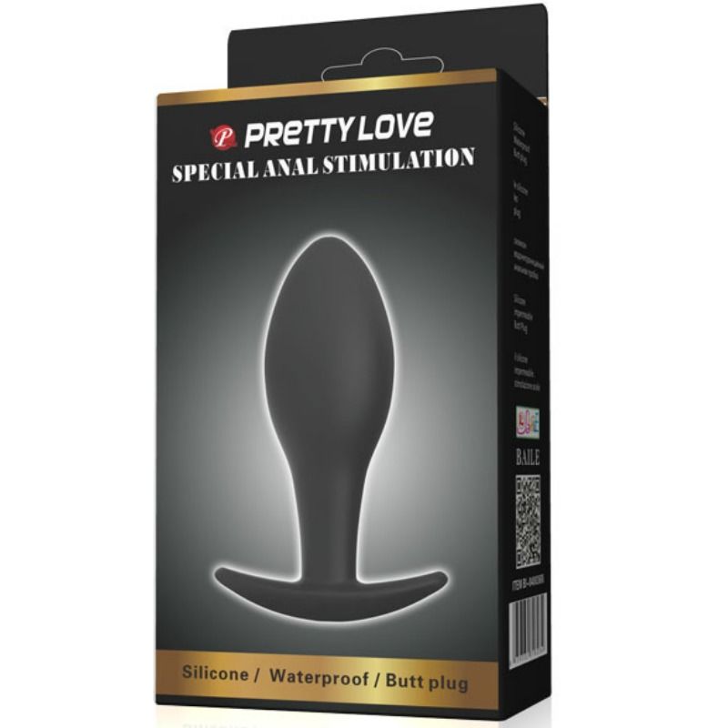 PRETTY LOVE - PLUG ANALE SILICONE ANCHOR 8,5 CM NERO