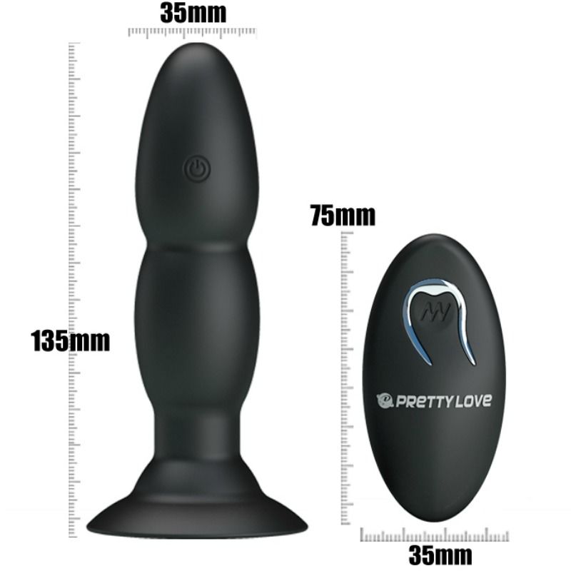 PRETTY LOVE - PLUG-VIBRATOR UND ROTATION PER FERNBEDIENUNG