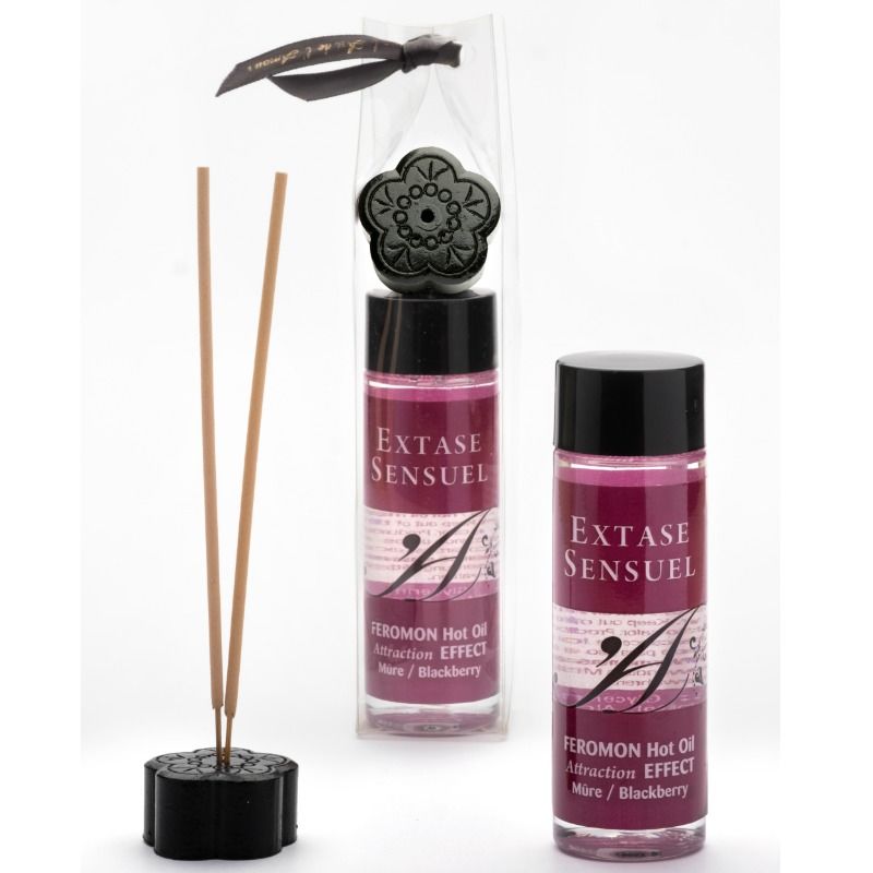 EXTASE SENSUAL - WÄRMEFFEKT-MASSAGEÖL MIT BROMBEER-PHEROMONEN 100 ML