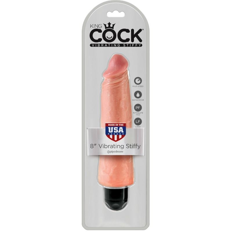 KING COCK - 20,3 CM VIBRANTE CARNE RIGIDA