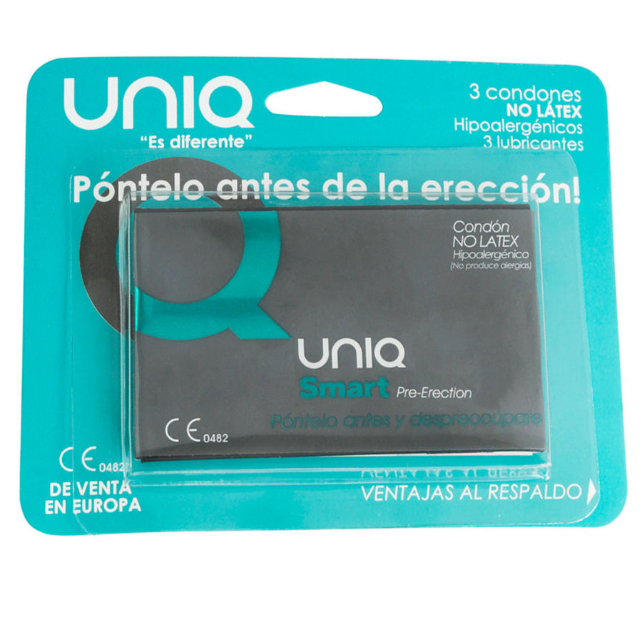 UNIQ - SMART LATEX FREE PRE-ERECTION CONDOMS 3 UNITÀ