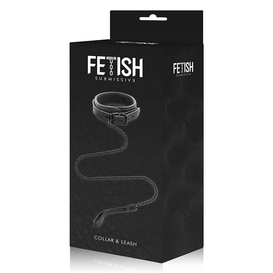 FETISH SOTTOMESSO - COLLANA CON CATENA RIVESTITA IN NOPRENE