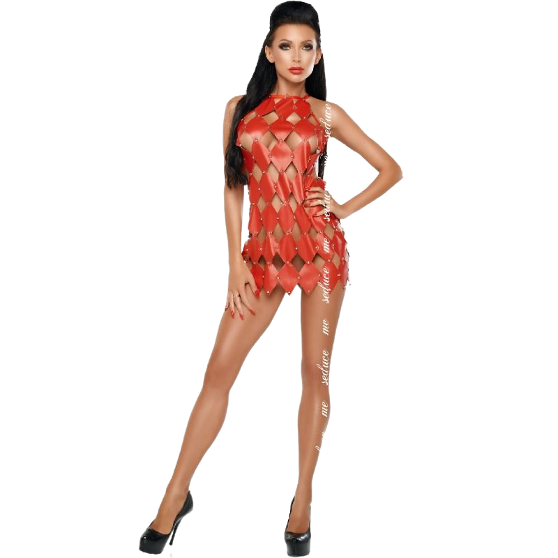 ME-SEDUCE - GWEN KLEID OHNE RÜCKEN ROT S/M