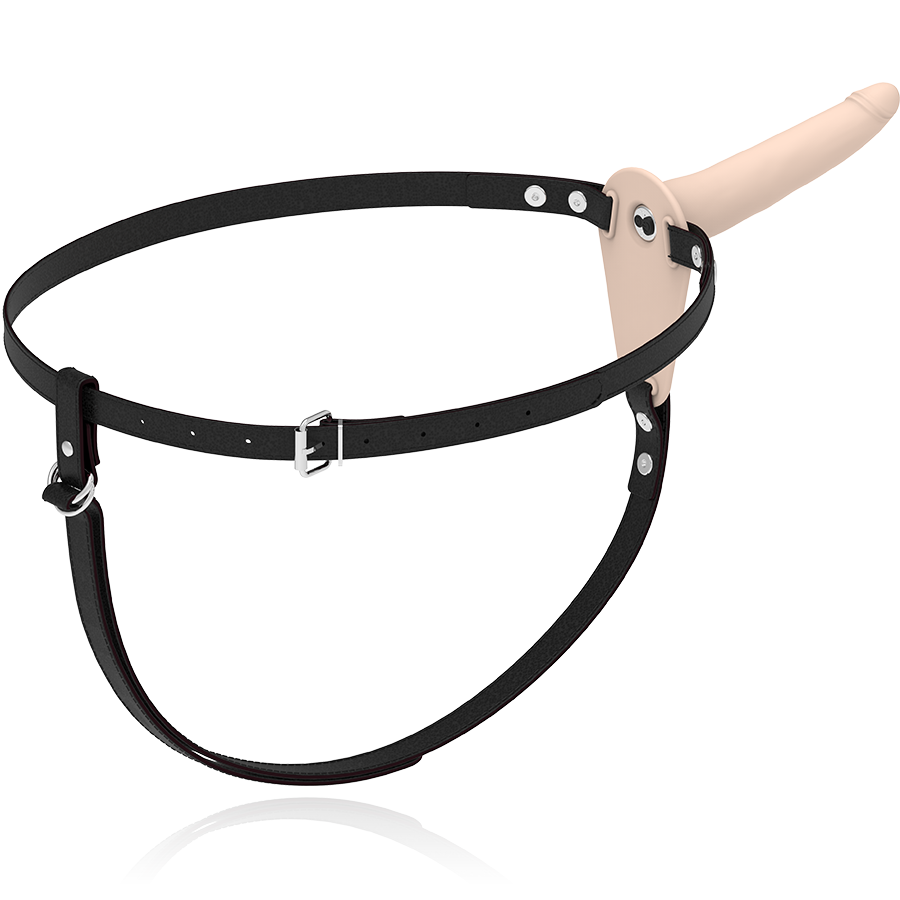 FETISCH DEVOT-GESCHIRR - HAUTFARBENES SILIKONVIBRATOR 15 CM