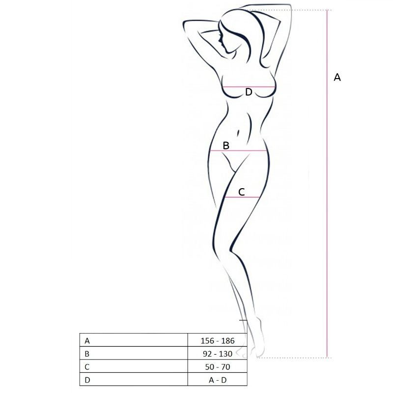 PASSION - FRAU BS050 BODYSTOCKING SCHWARZ EINE GRÖSSE