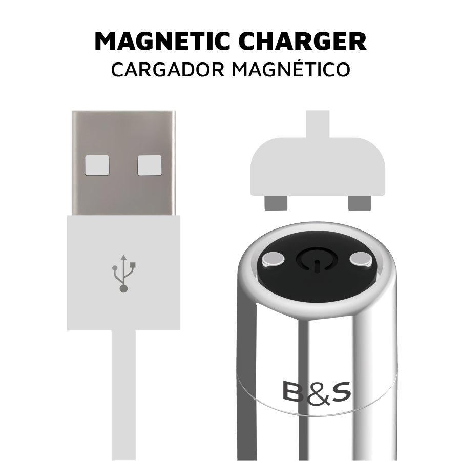 BLACK&SILVER - KAILAN 2 SILVER PROIETTILE MAGNETICO VIBRANTE