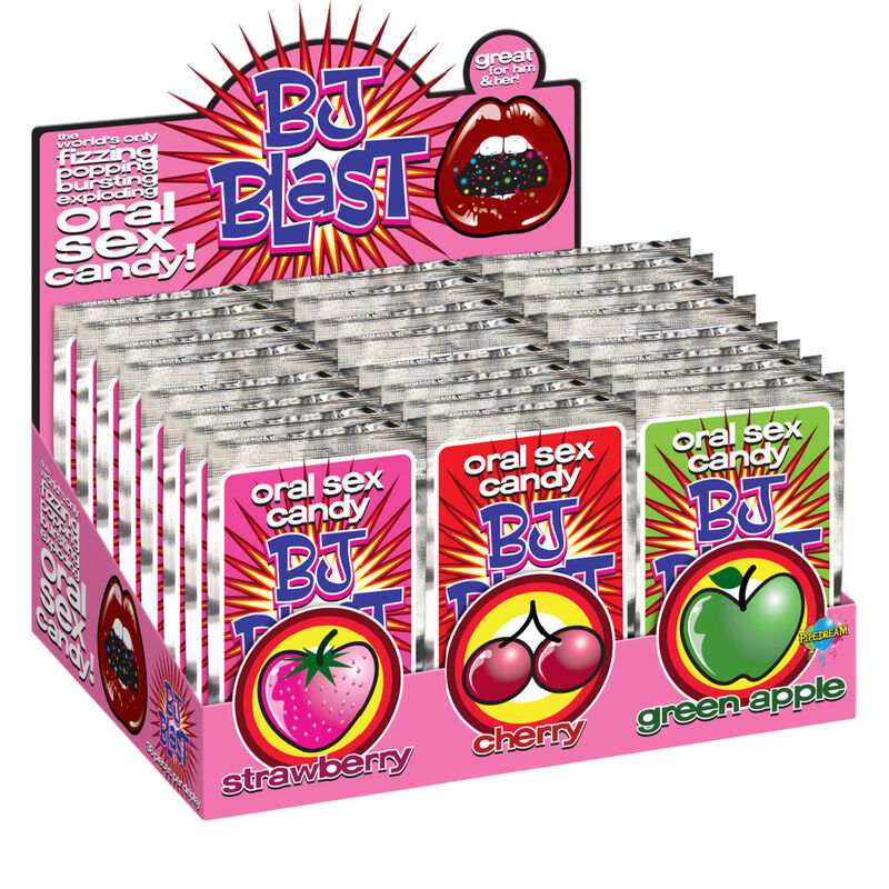PIPEDREAMS - BJ BLAST ERDBEERE/KIRSCHE UND GRÜNER APFEL - DISPLAY - 36 STK