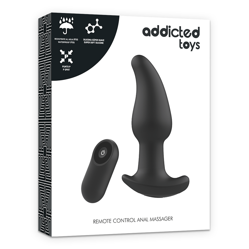ADDICTED TOYS - FERNBEDIENUNGSSTECKER ANAL P-SPOT SCHWARZ SPITZ